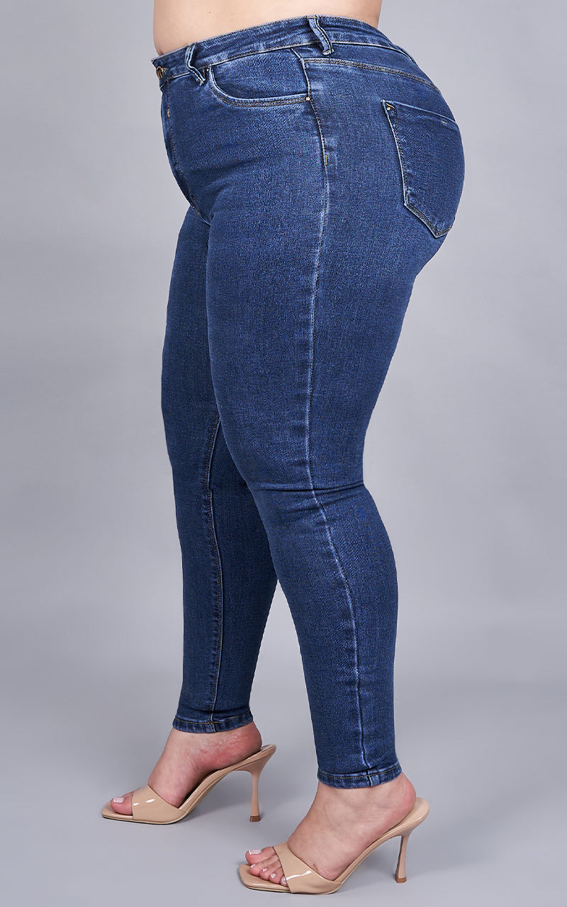 PLUS SIZE SKINNY ANKLE JEANS