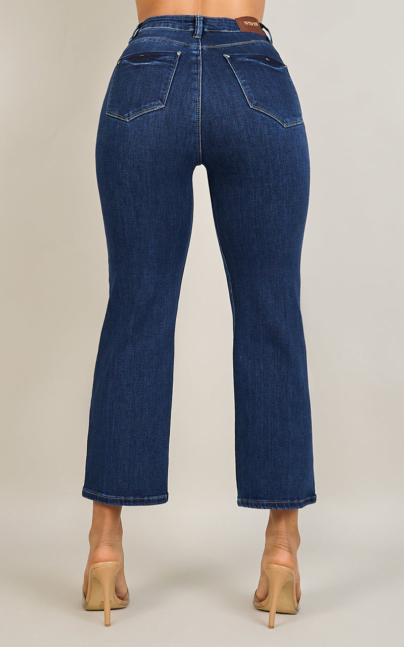 BASIC STRAIGHT CROPPED JEANS