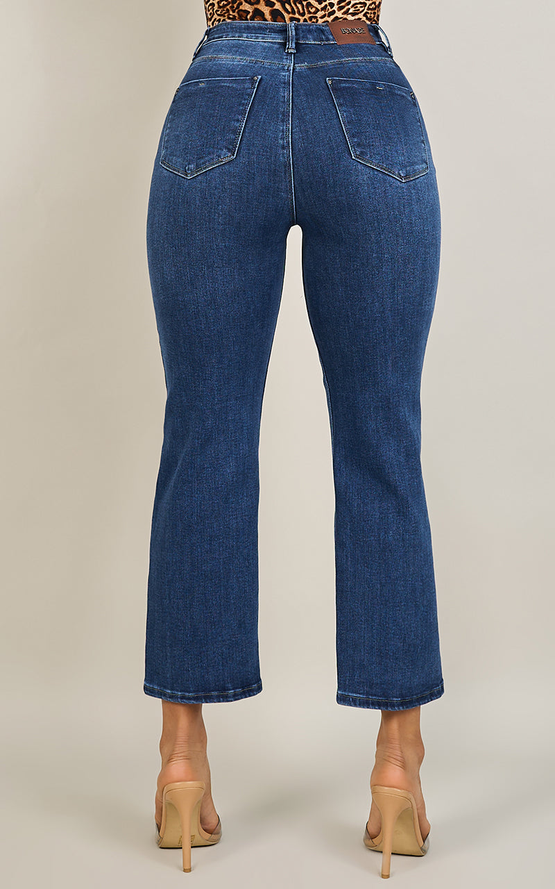 BASIC STRAIGHT CROPPED JEANS