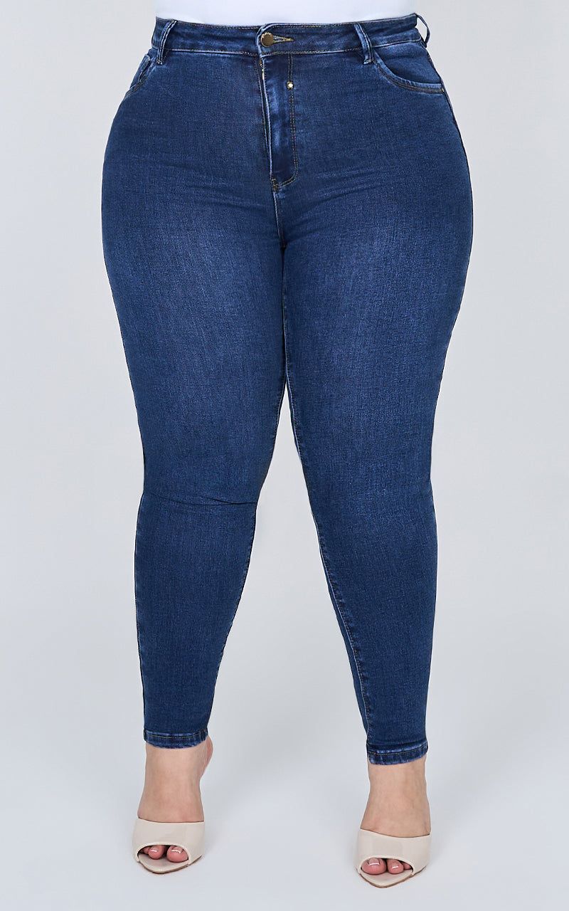 PLUS SIZE SKINNY ANKLE JEANS