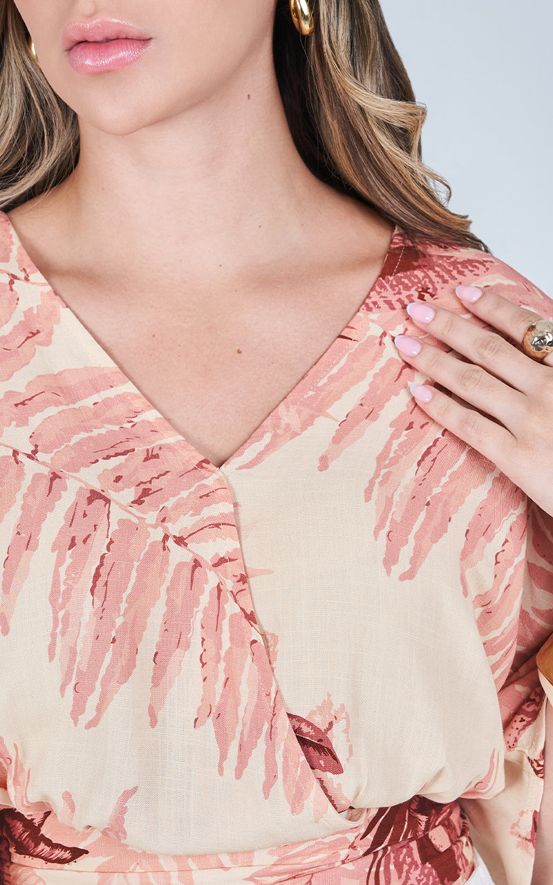 SCARLET PALMS BLOUSE