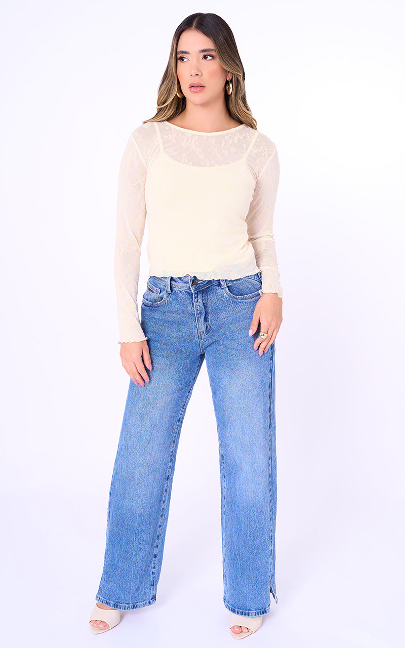 BLUSA ESTAMPADA MANGA LARGA