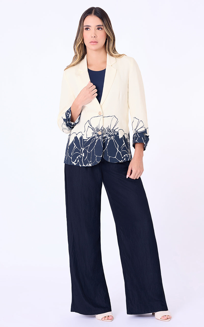 BLAZER CON DETALLES ESTAMPADOS