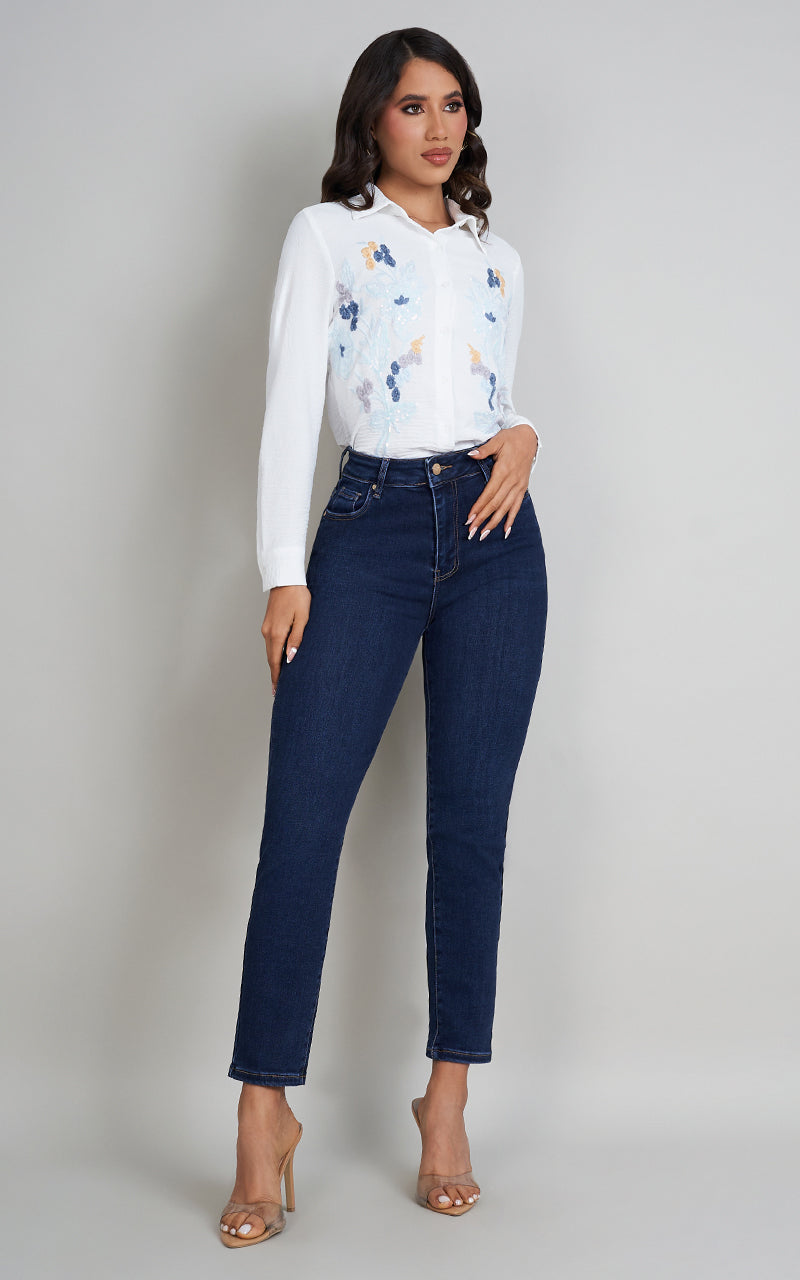 FLORAL SHIMMER SHIRT