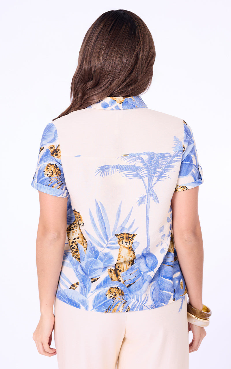 CAMISA ESTAMPADA MANGA CORTA