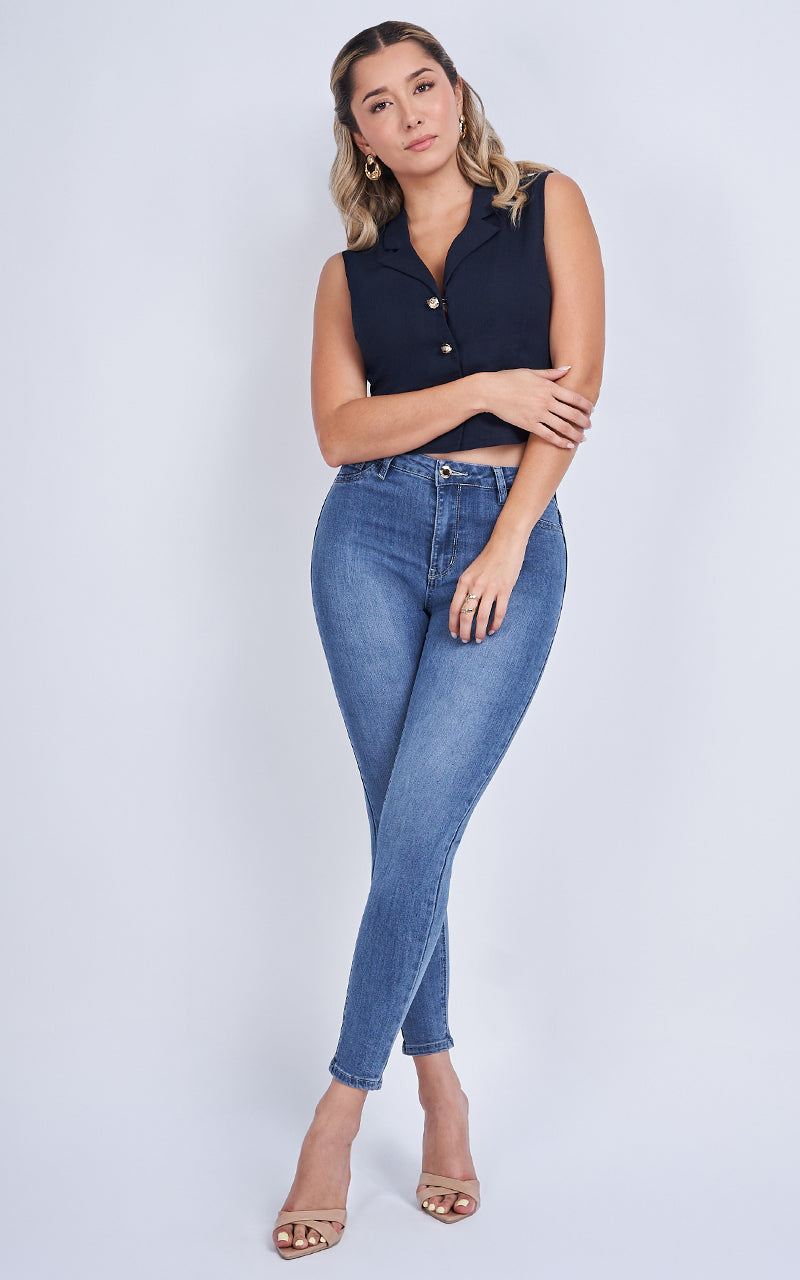 High-waisted Jegging