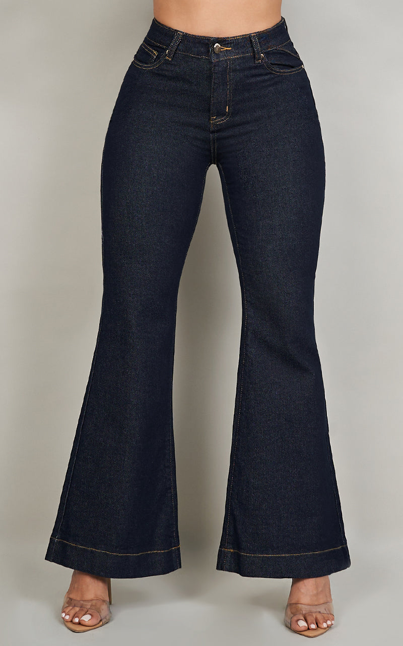 Alanys jacket & Bethany Flare Jeans