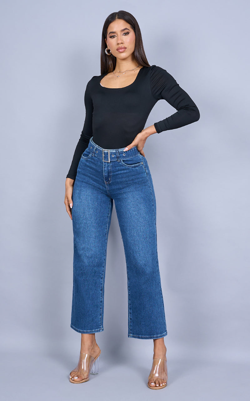 FABIANA STRAIGHT CROPPED JEANS