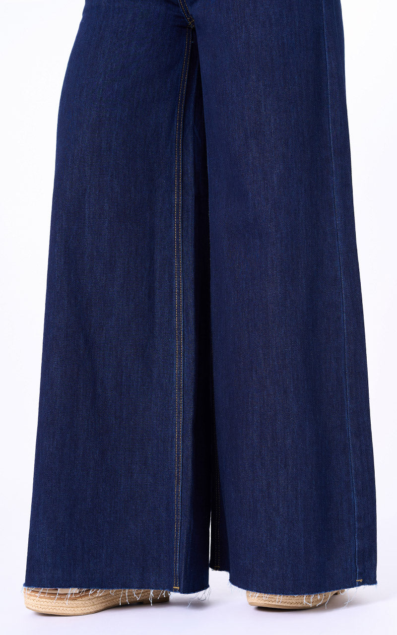 JEANS WIDE LEG TIRO ALTO