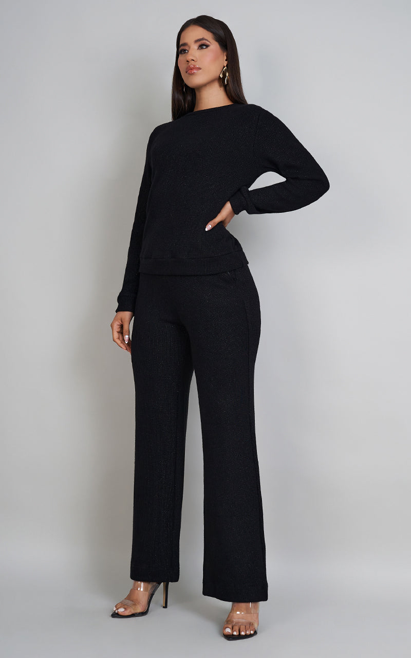 COLLECTS MOMENTS SWEATER & PANTS NEGRO