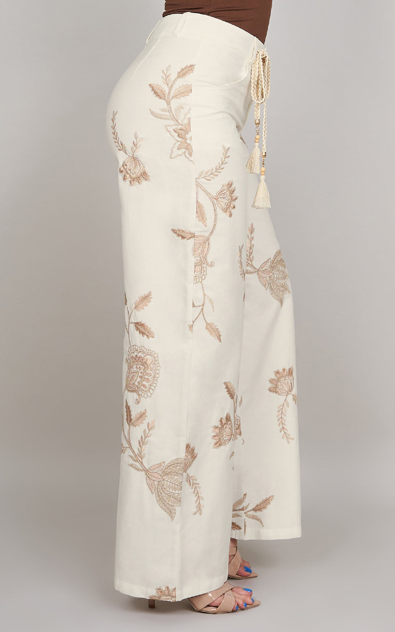 EMBROIDERED SAND TOP & PANTS