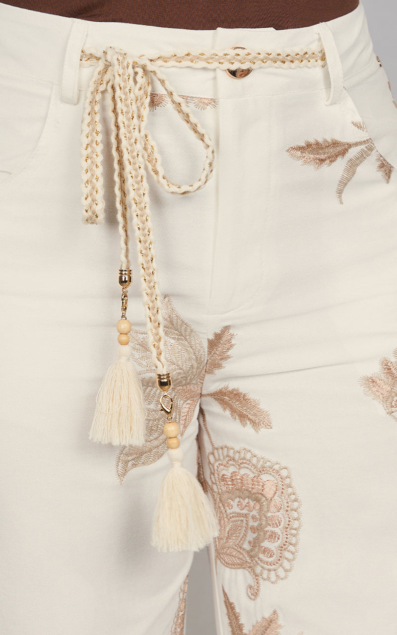 EMBROIDERED SAND TOP & PANTS