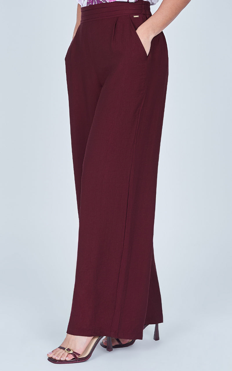 VELVET WINE PANTS