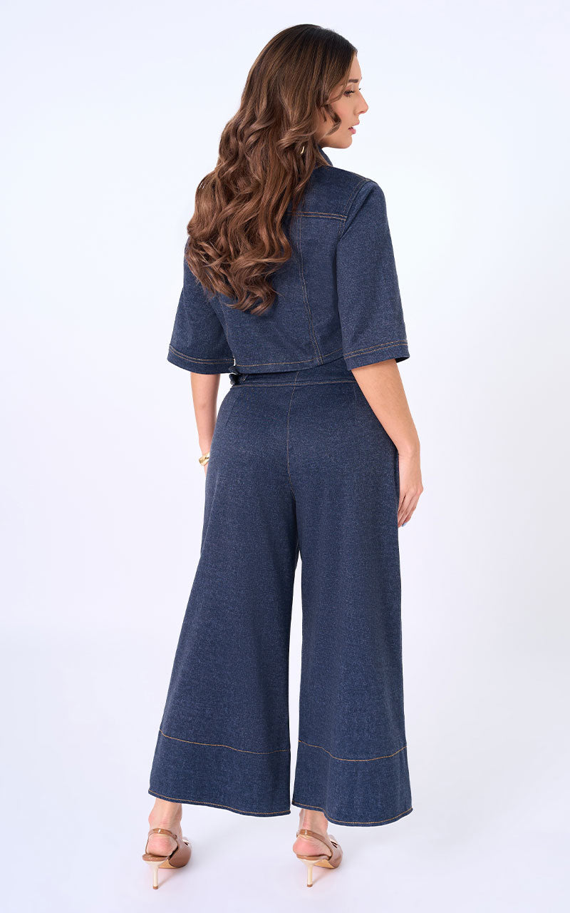 PANTALON WIDE LEG DENIM