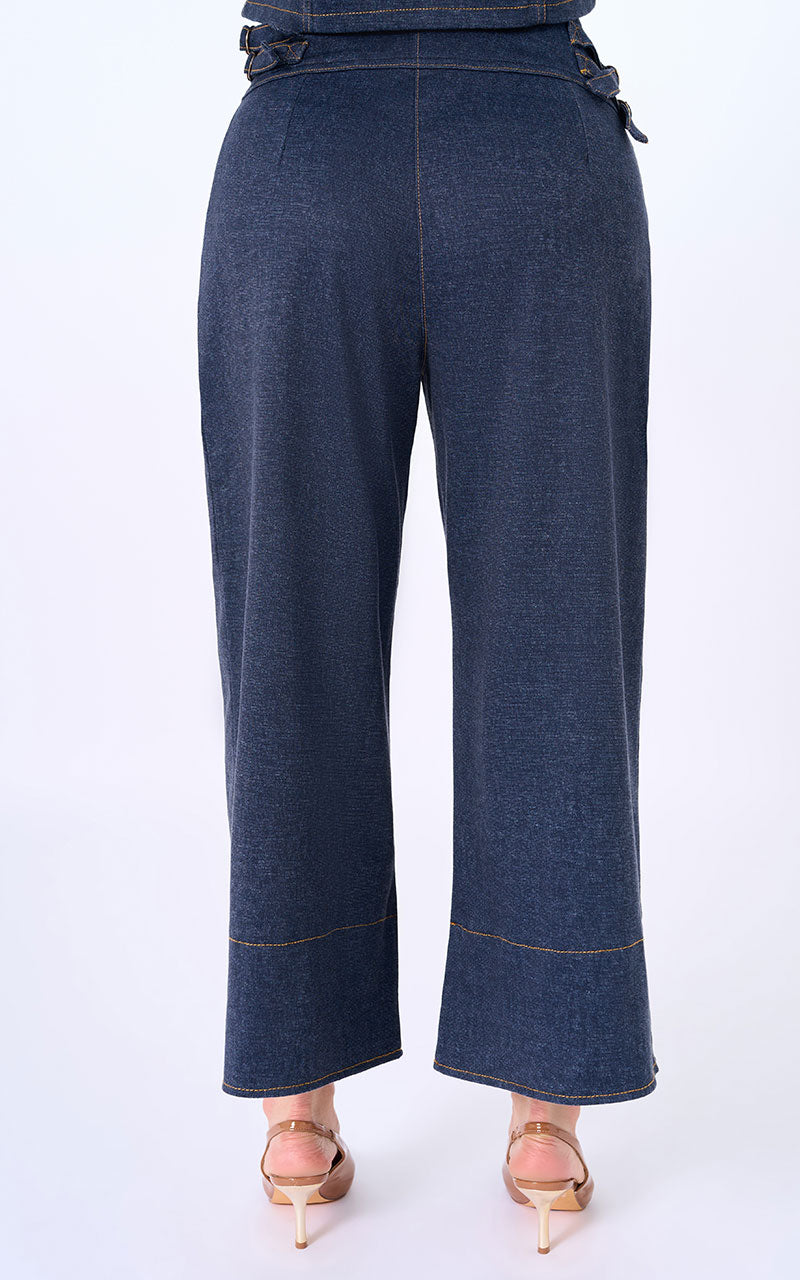 PANTALON WIDE LEG DENIM