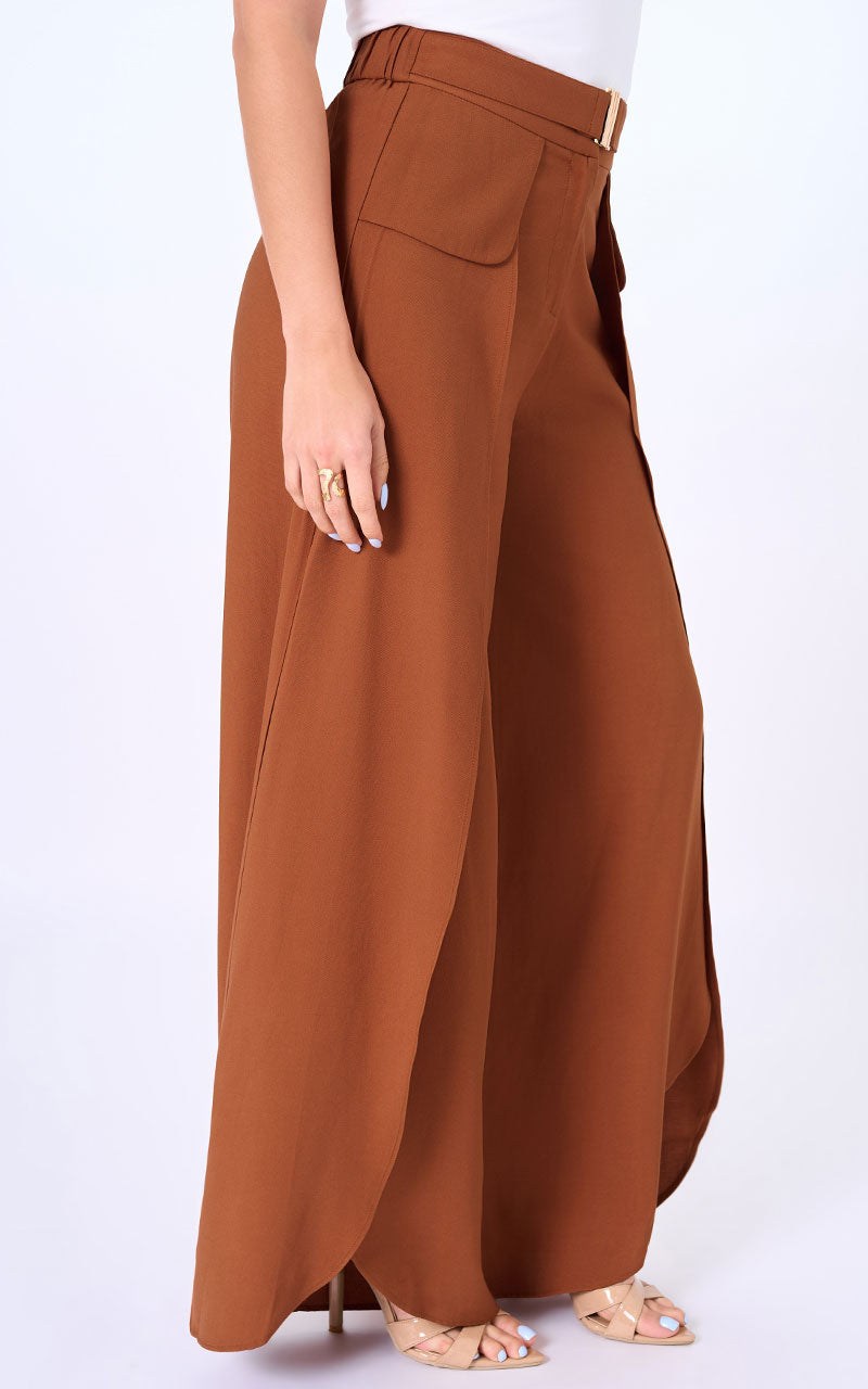 PANTALON WIDE LEG TERRACOTA