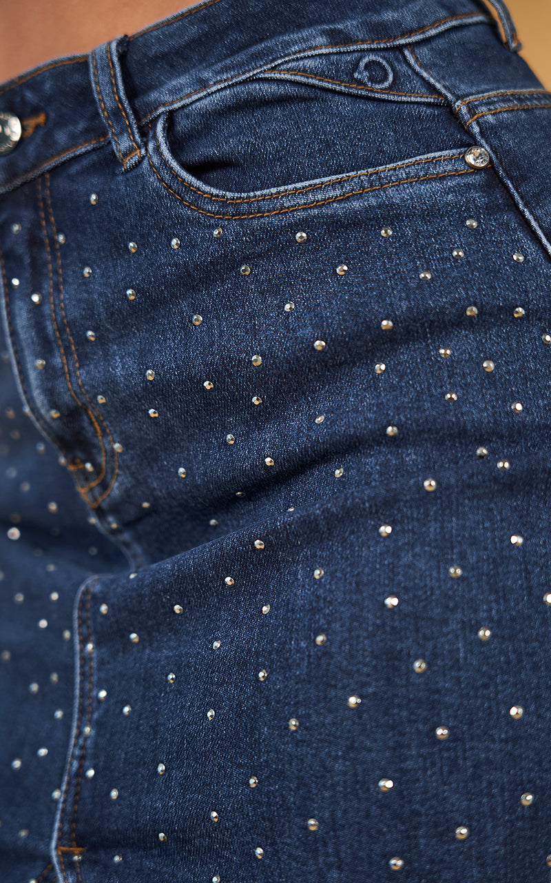 Sparkly Denim Skirt