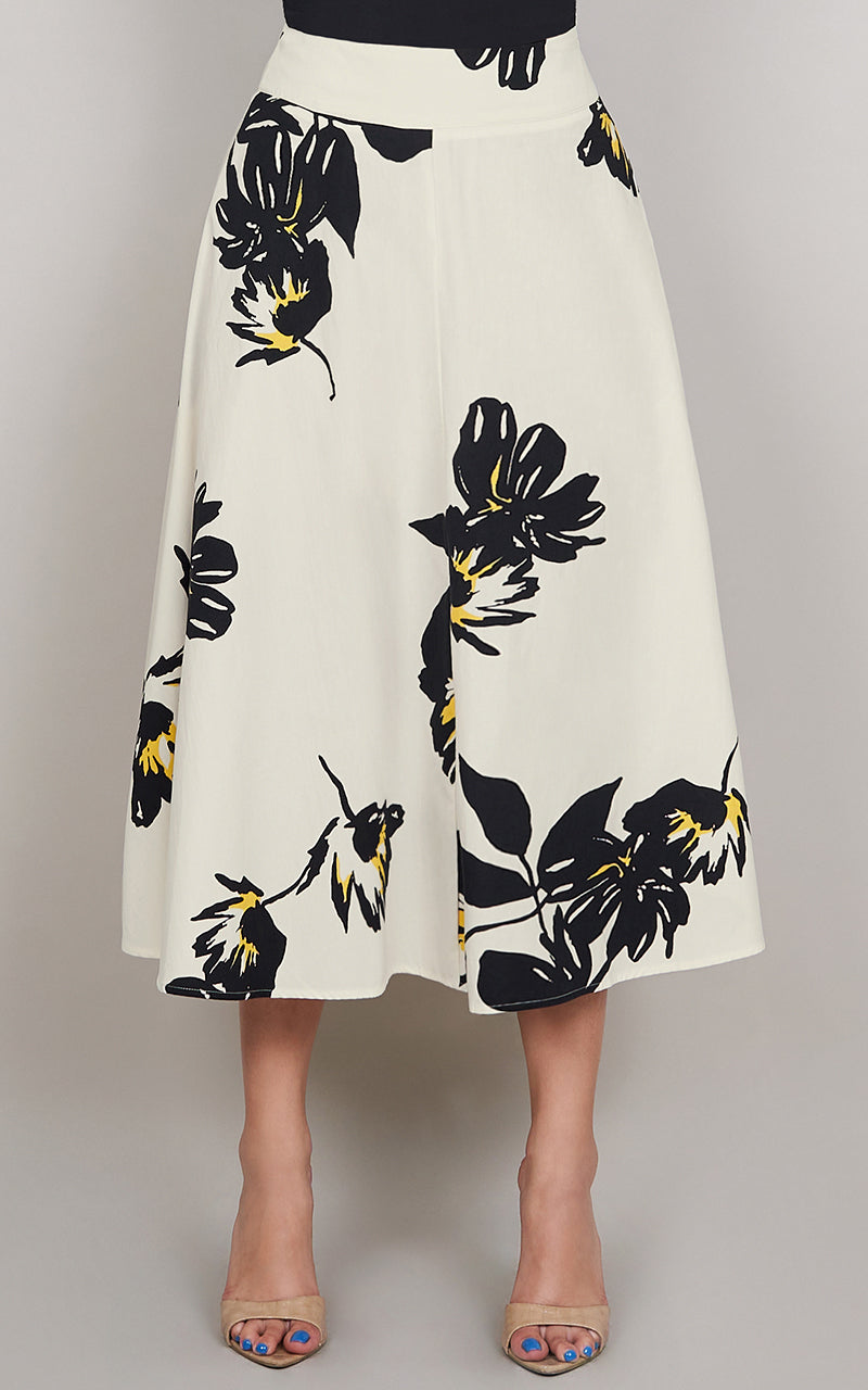 FLORAL STROKE TOP & SKIRT