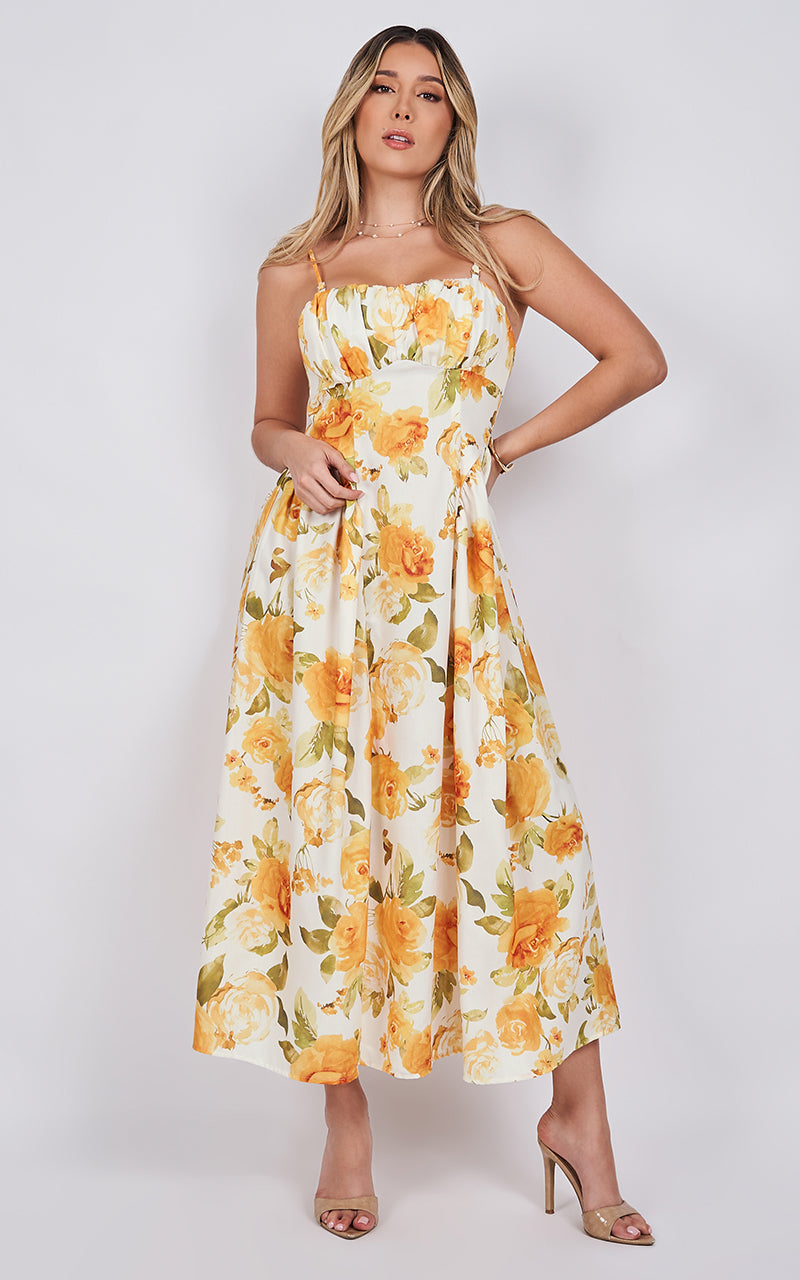 ELEGANCE FLORAL DRESS