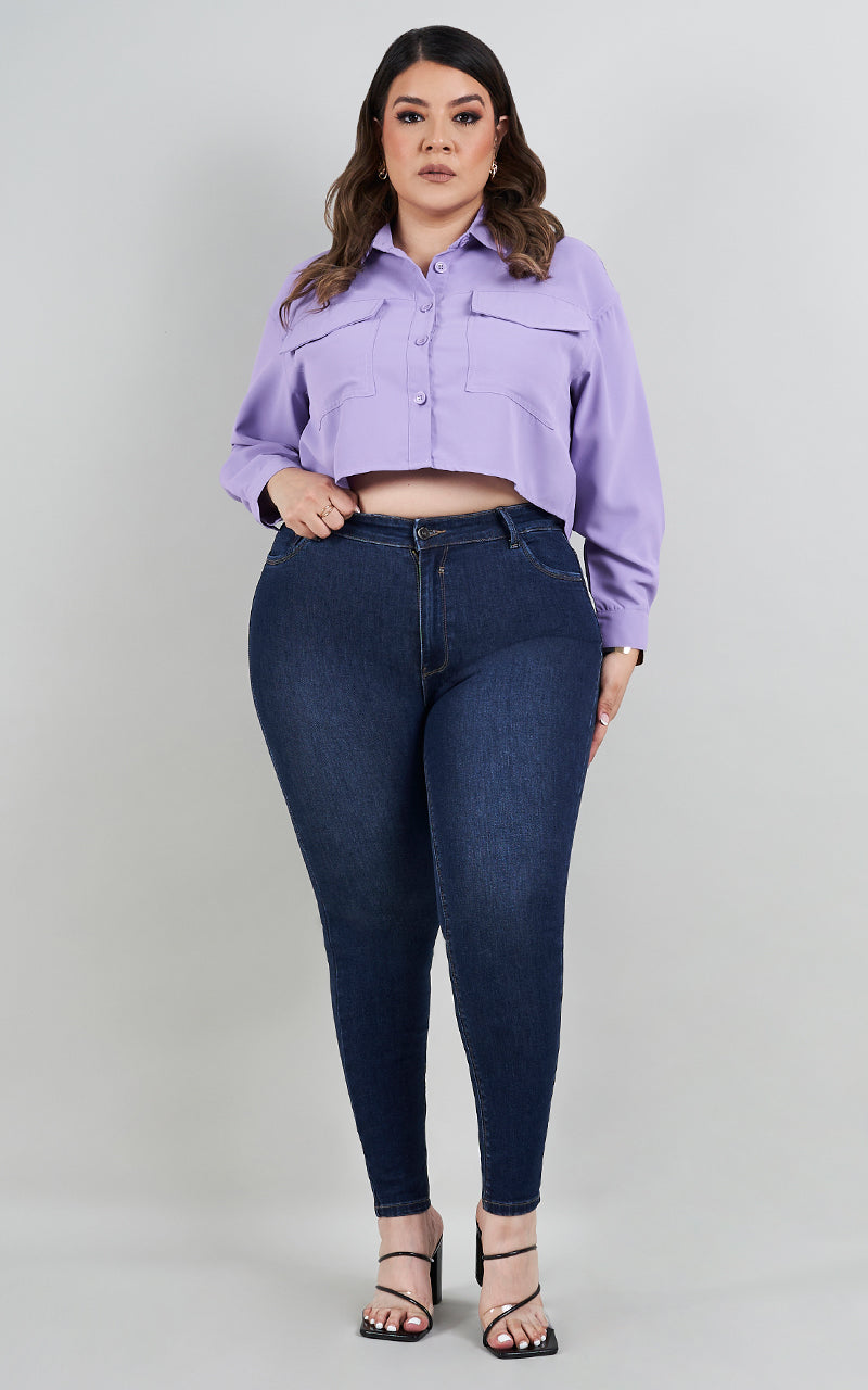 PLUS SIZE SKINNY ANKLE JEANS