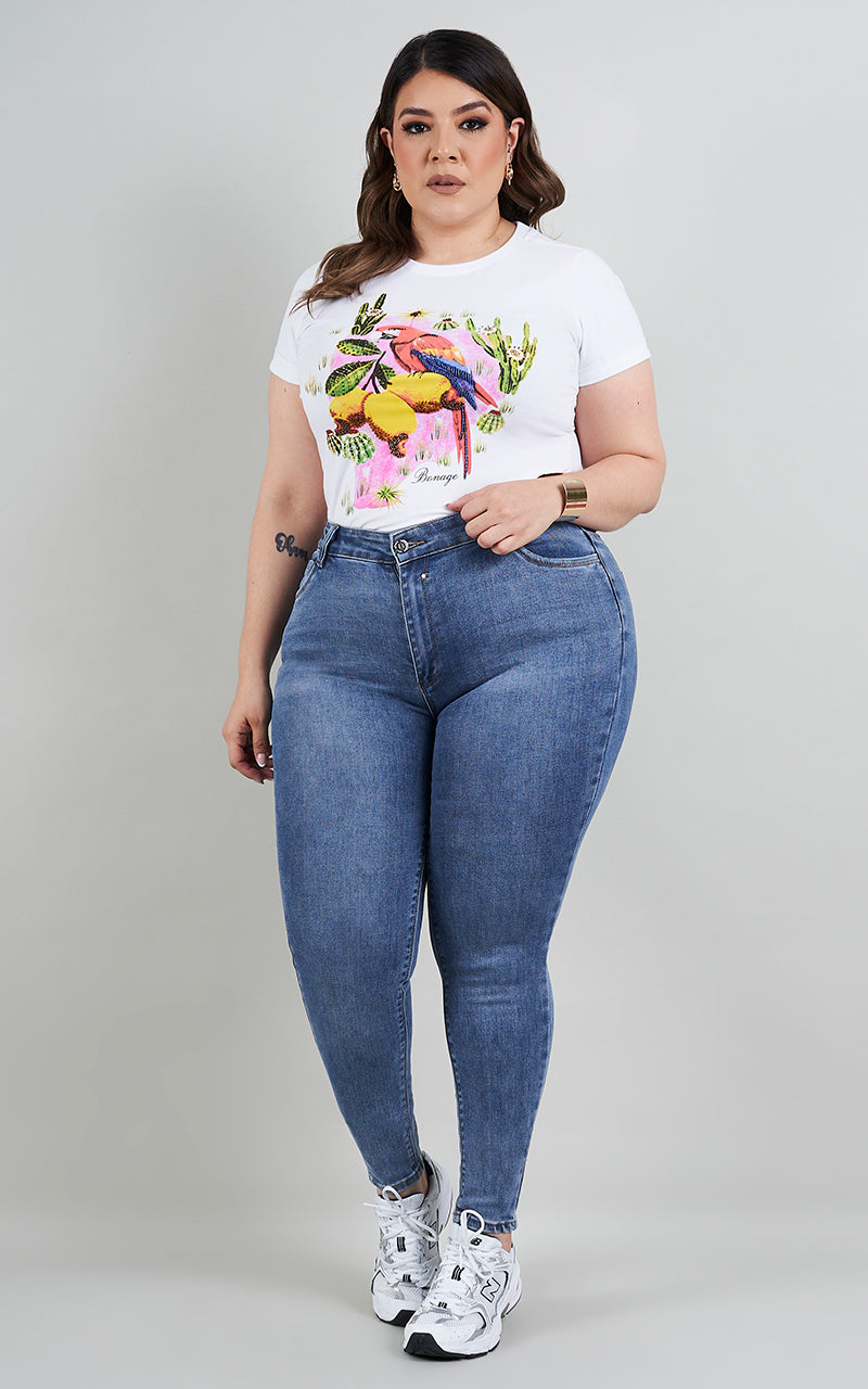 PLUS SIZE SKINNY ANKLE JEANS