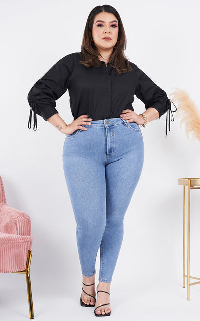 PLUS SIZE SKINNY ANKLE JEANS