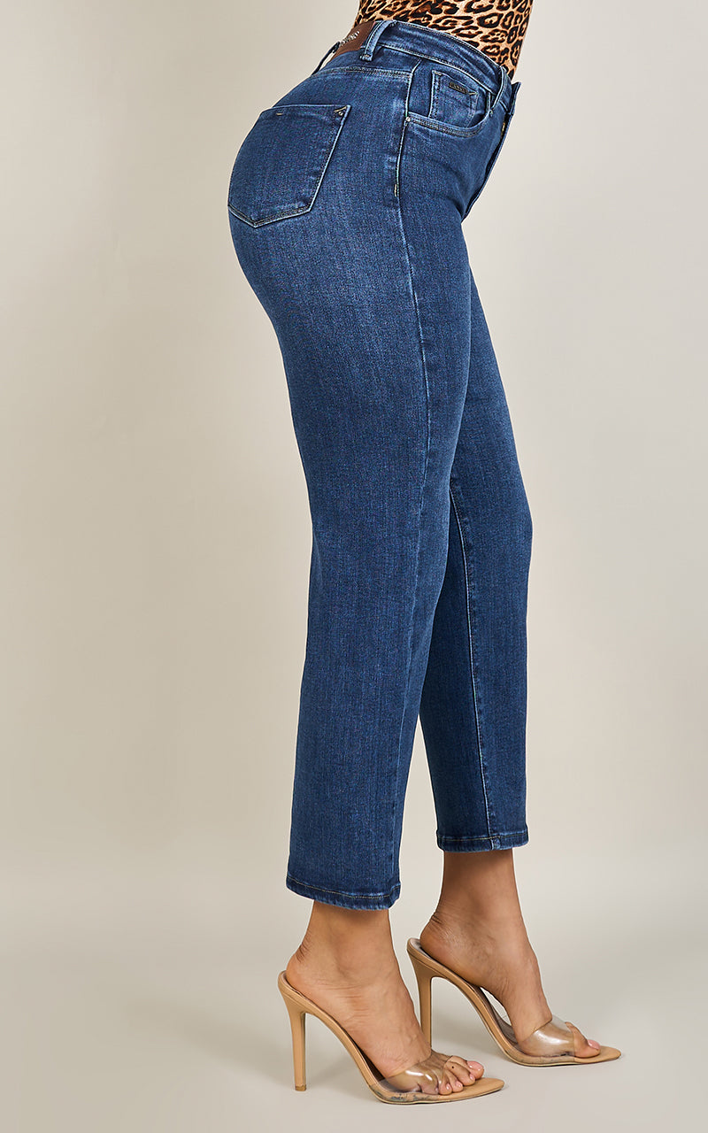 BASIC STRAIGHT CROPPED JEANS