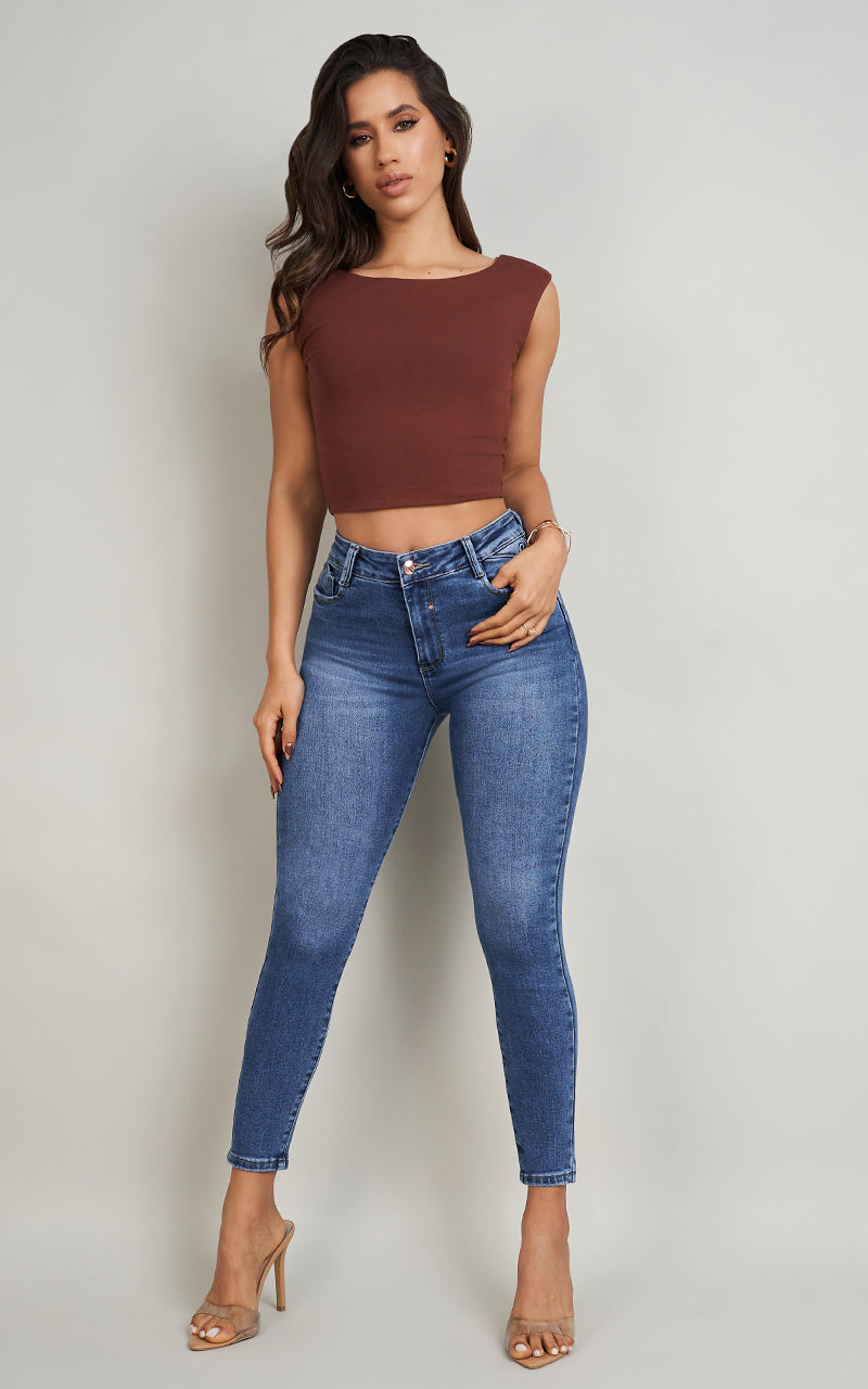 BASIC SKINNY ANKLE JEANS