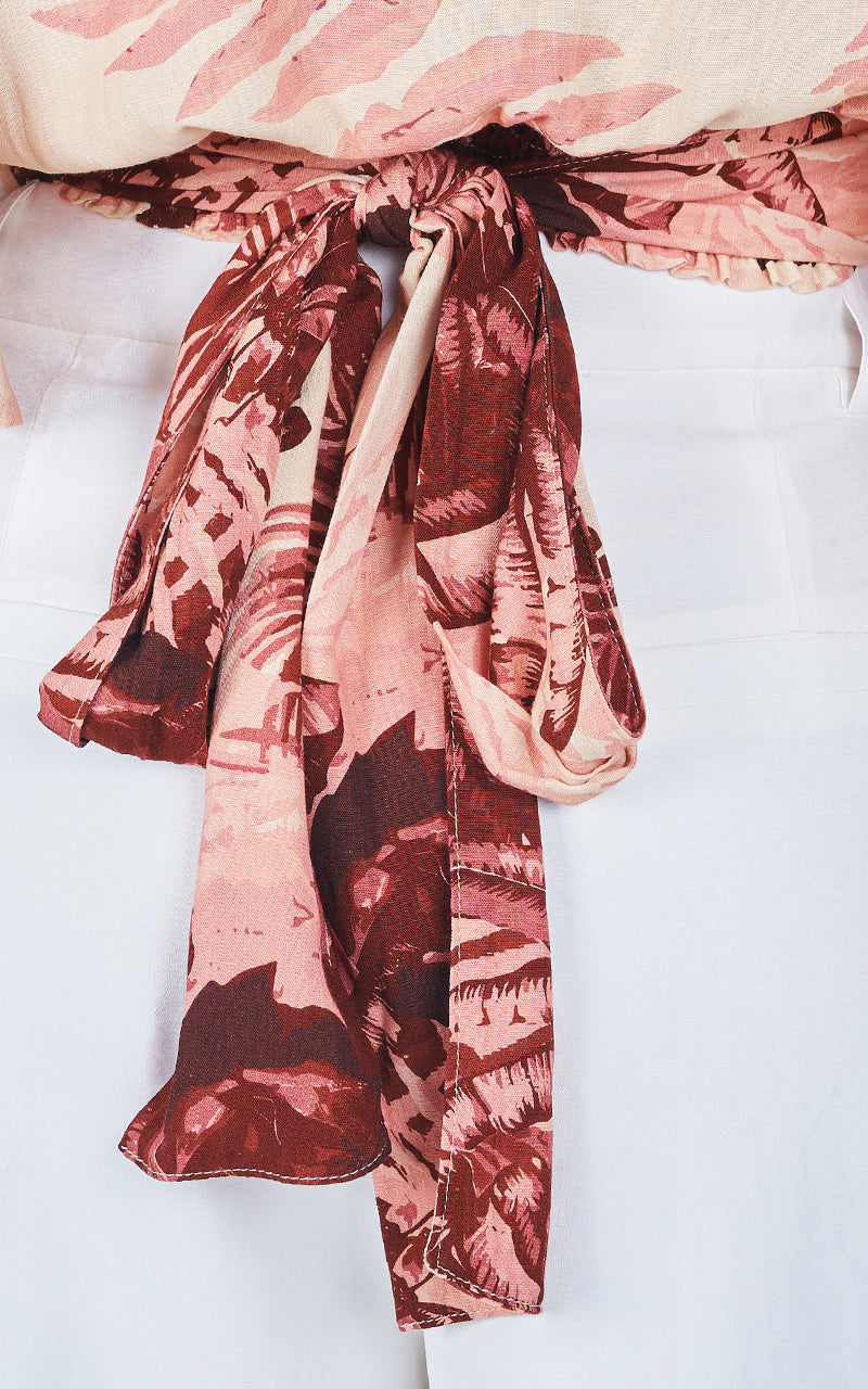 SCARLET PALMS BLOUSE