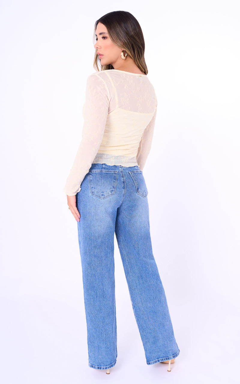 BLUSA ESTAMPADA MANGA LARGA