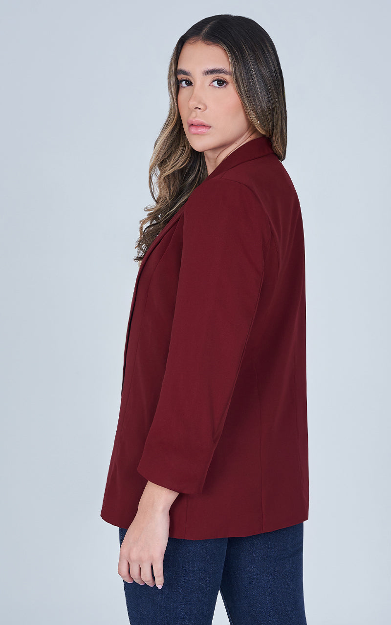 VELVET WINE BLAZER