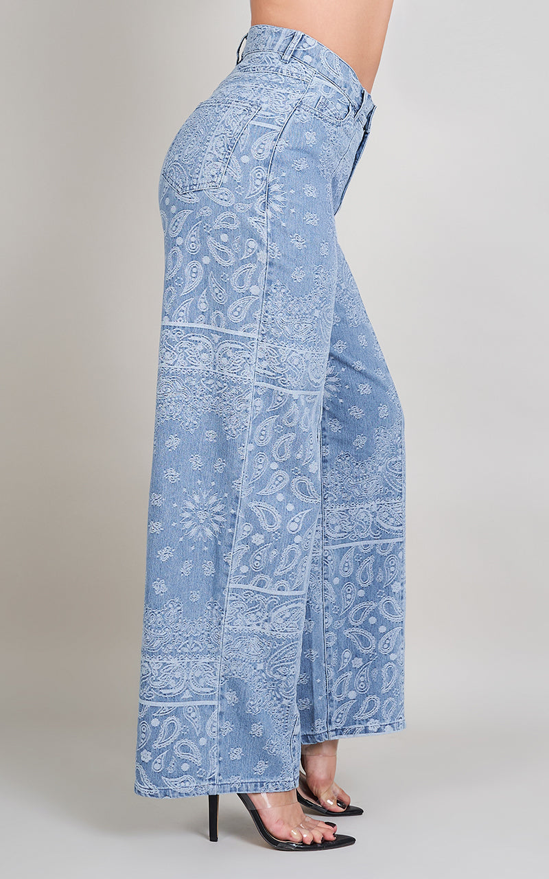 BLUE PAISLEY ROOT JEANS