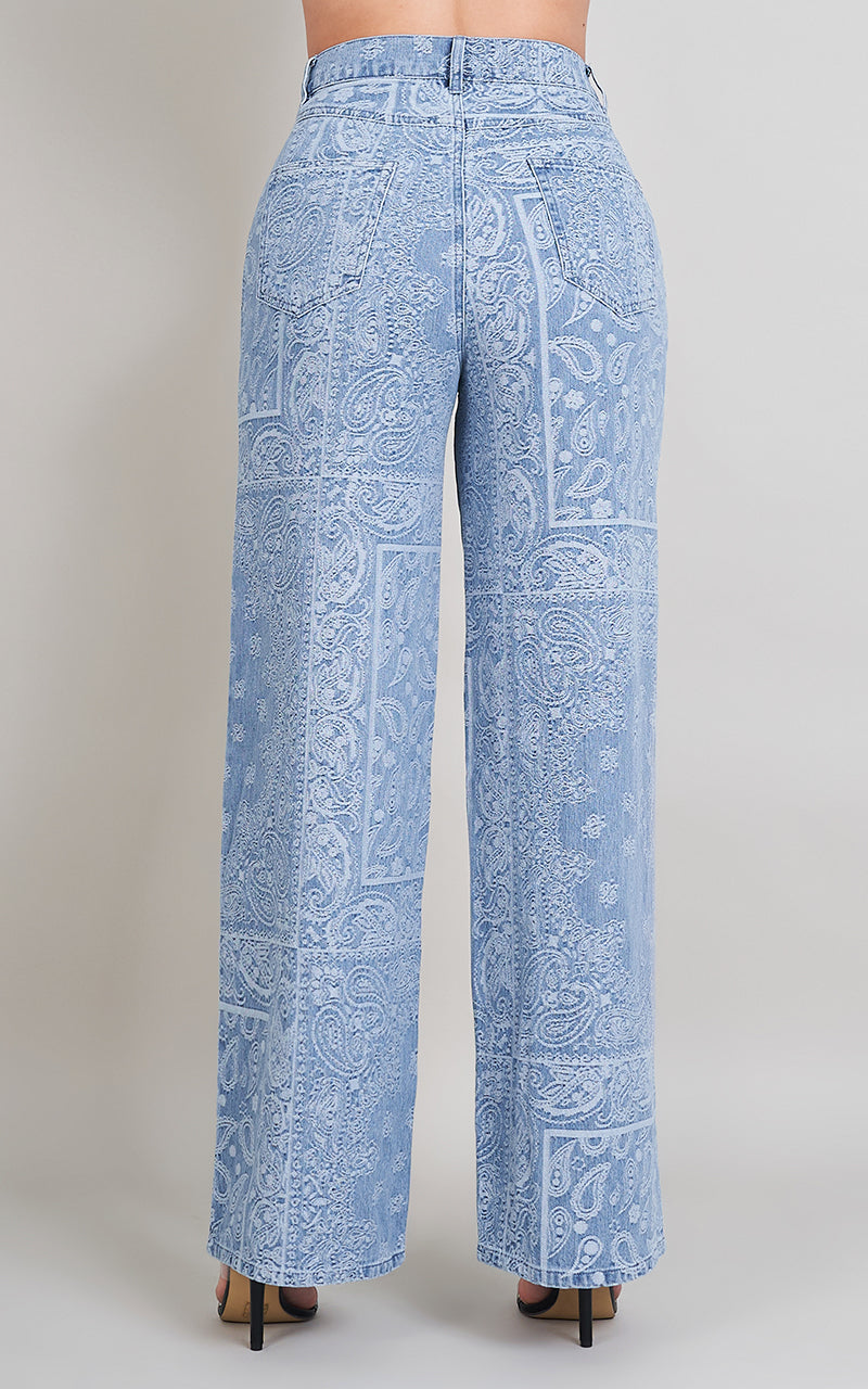 BLUE PAISLEY ROOT JEANS
