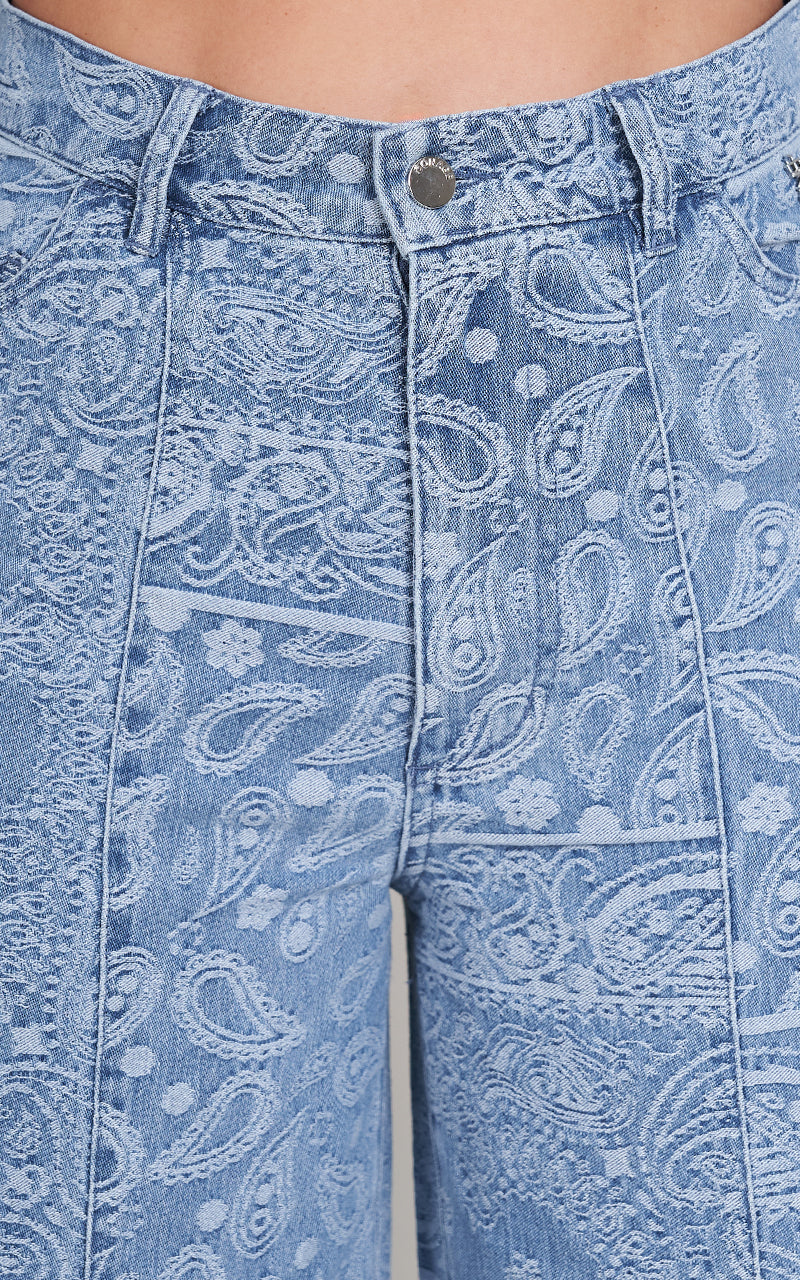 BLUE PAISLEY ROOT JEANS