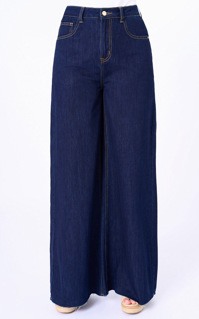 JEANS WIDE LEG TIRO ALTO