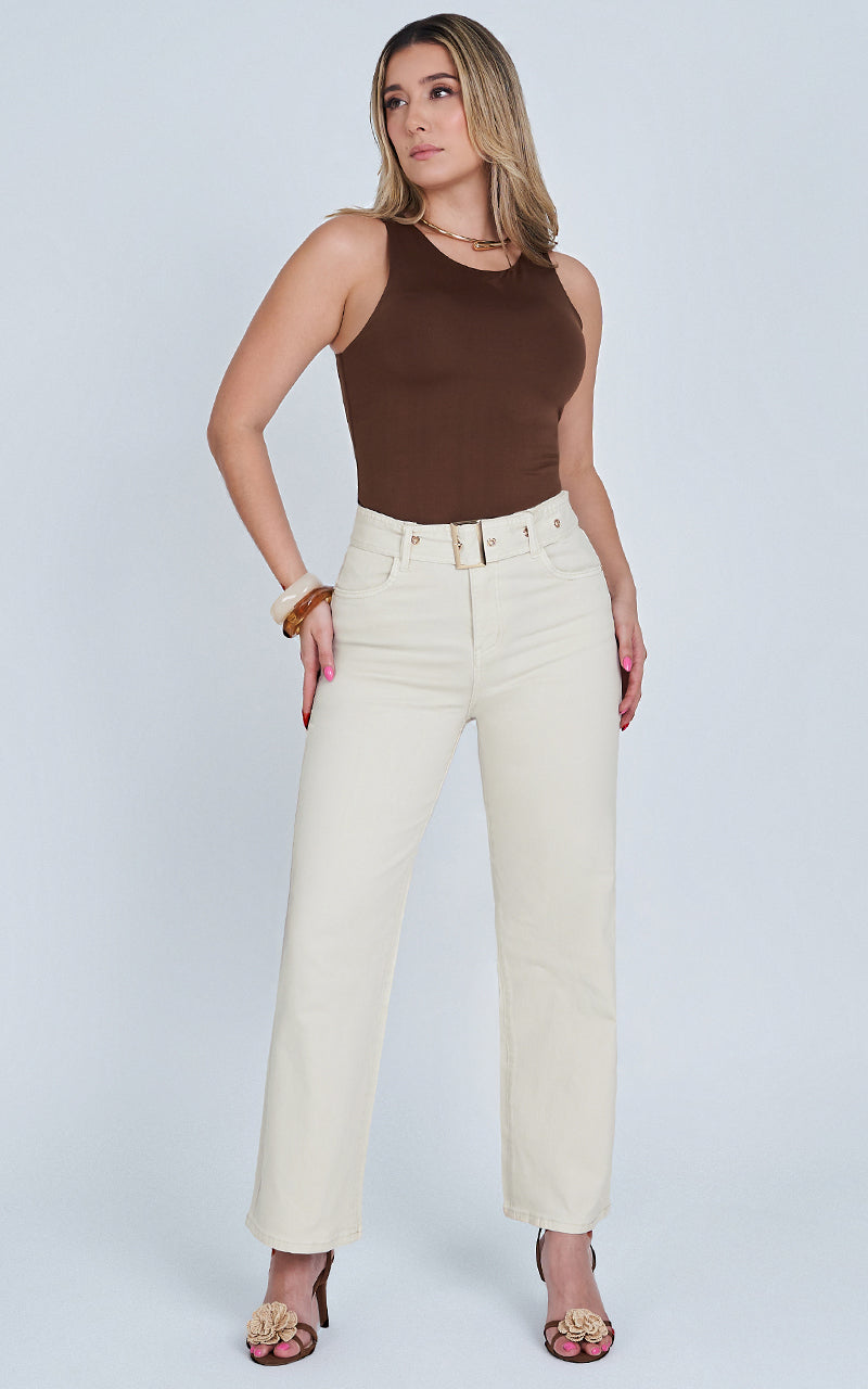 JEANS STRAIGHT CROPPED