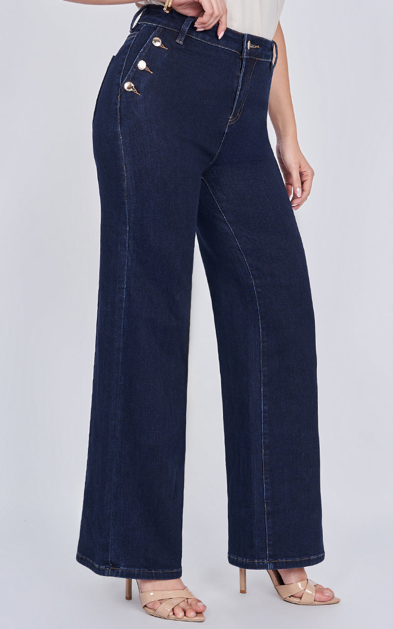 JEANS WIDE LEG TIRO ALTO