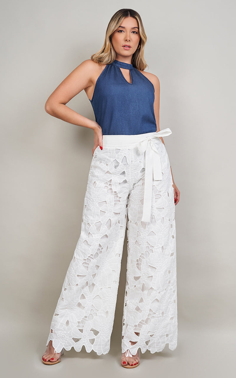 DELICATE FLOWERS PANTS