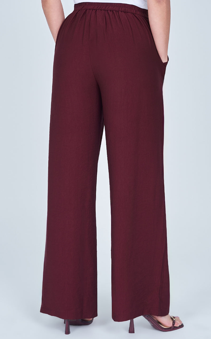 VELVET WINE PANTS