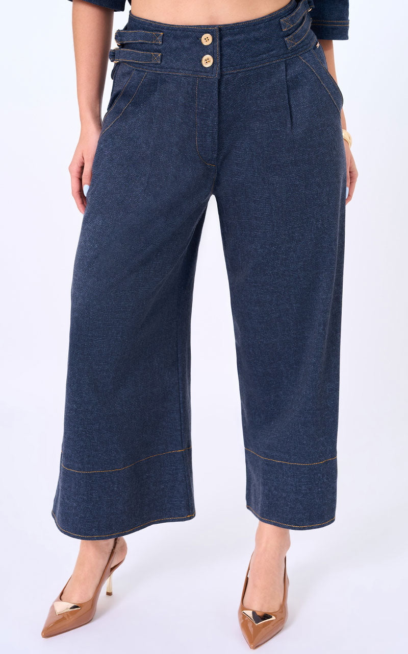 PANTALON WIDE LEG DENIM