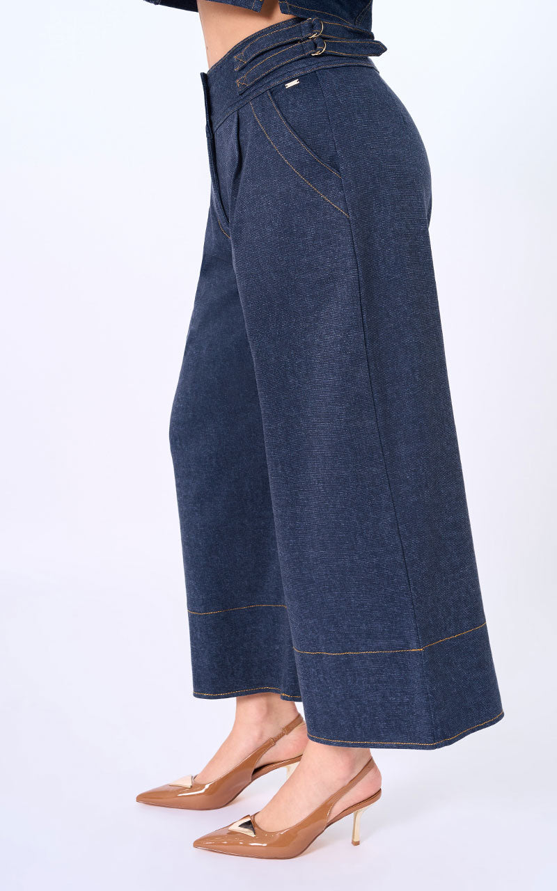 PANTALON WIDE LEG DENIM
