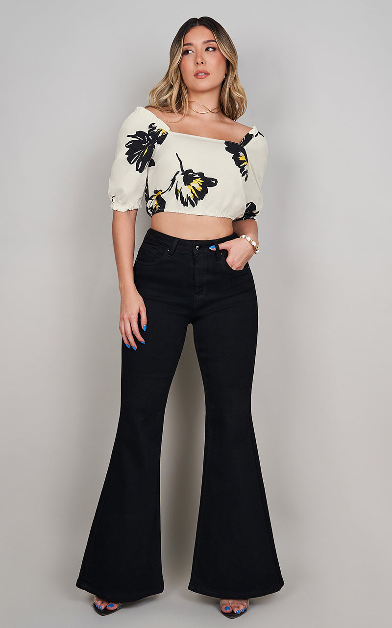 FLORAL STROKE TOP