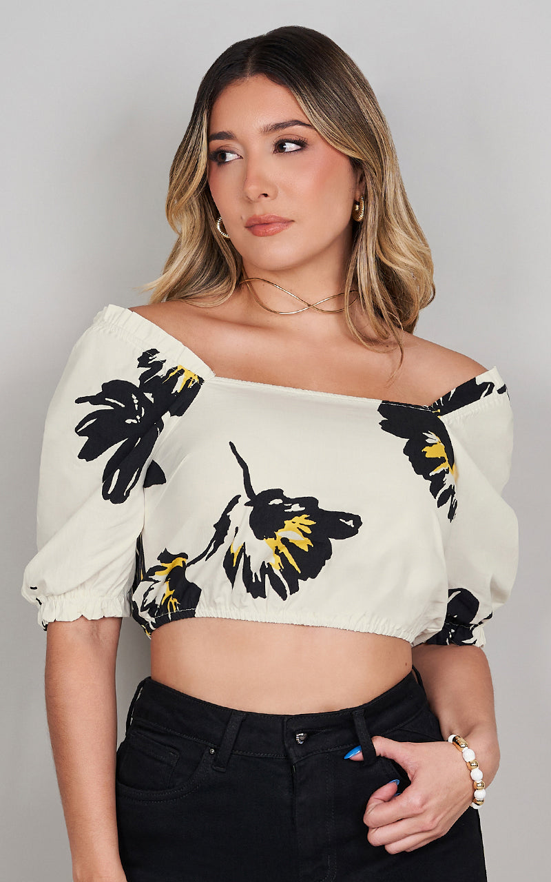 FLORAL STROKE TOP