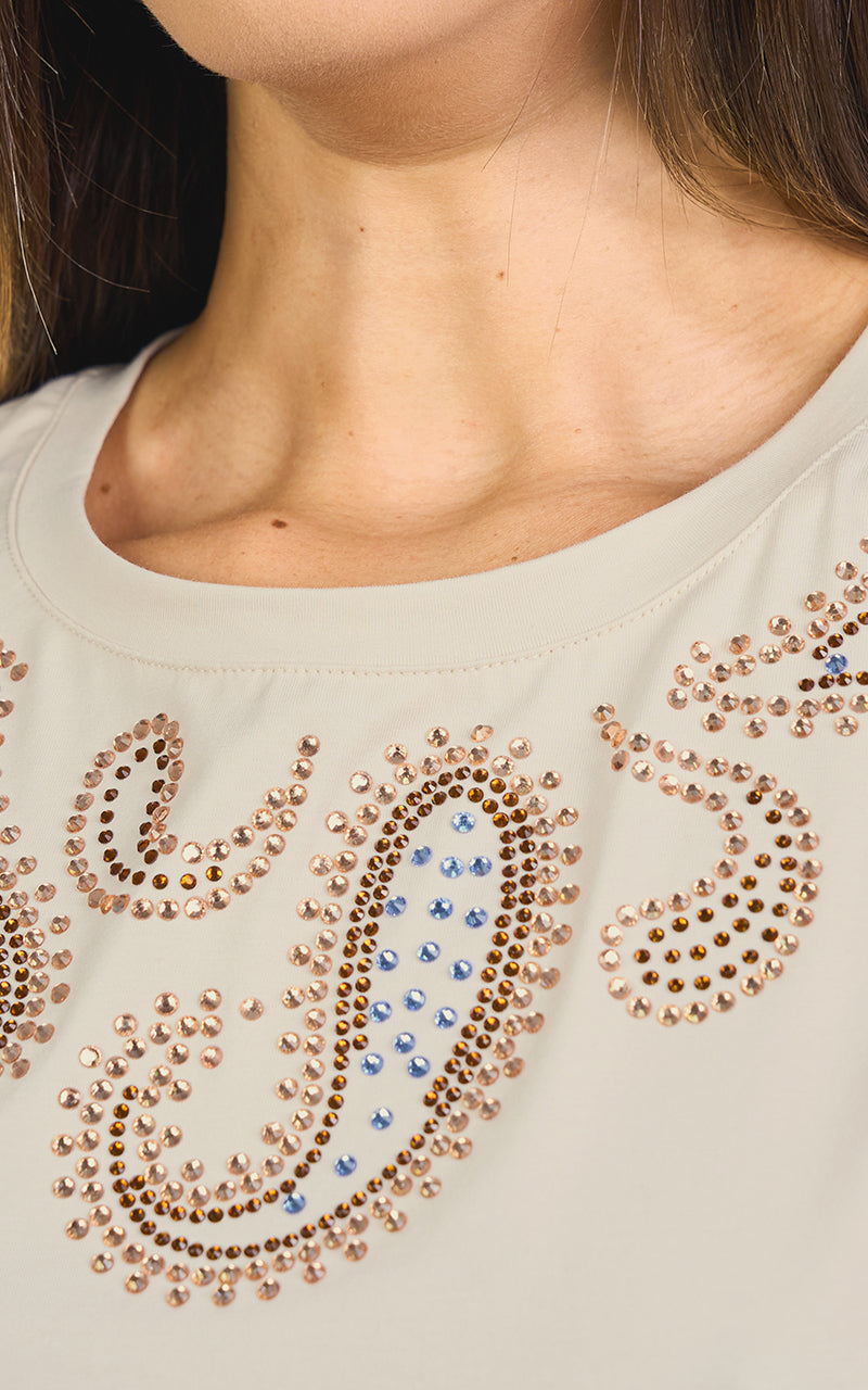 SHIMMER PAISLEY T-SHIRT