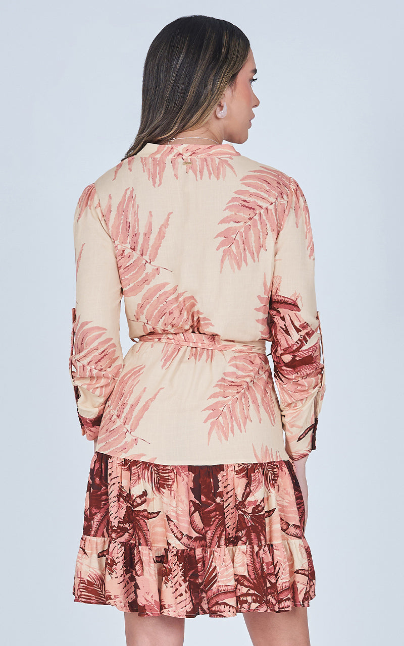 SCARLET PALMS DRESS