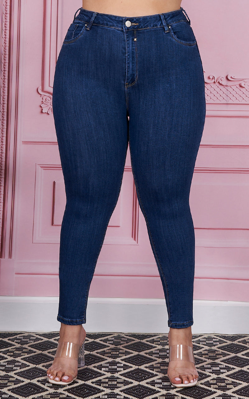 PLUS SIZE SKINNY ANKLE JEANS