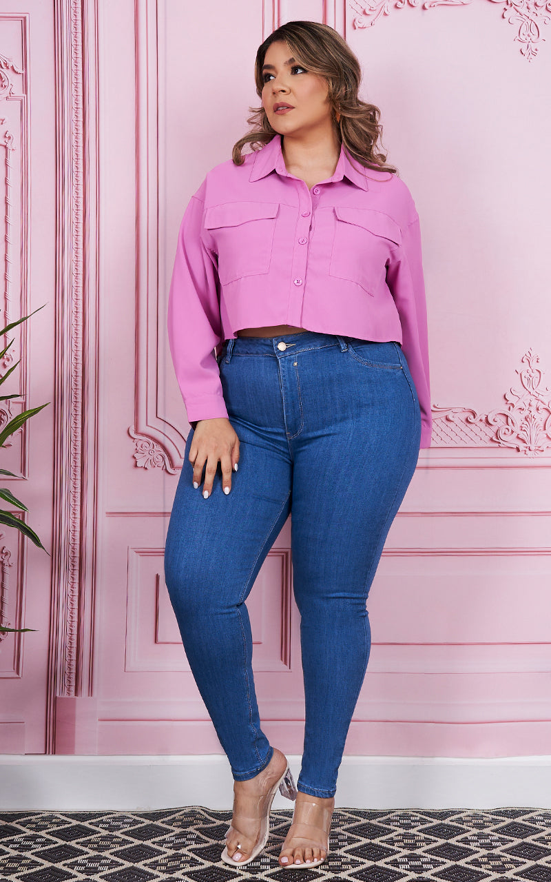 PLUS SIZE SKINNY ANKLE JEANS