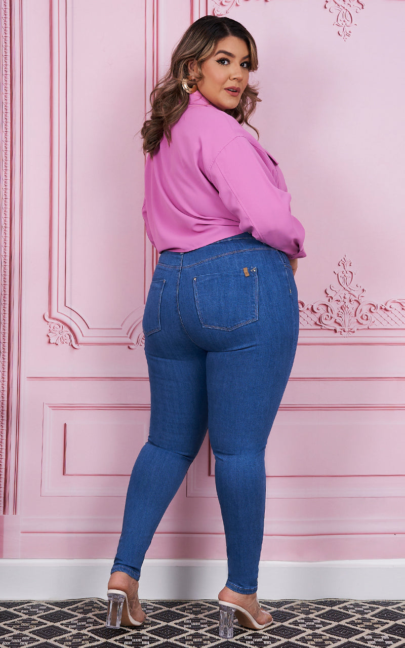 PLUS SIZE SKINNY ANKLE JEANS