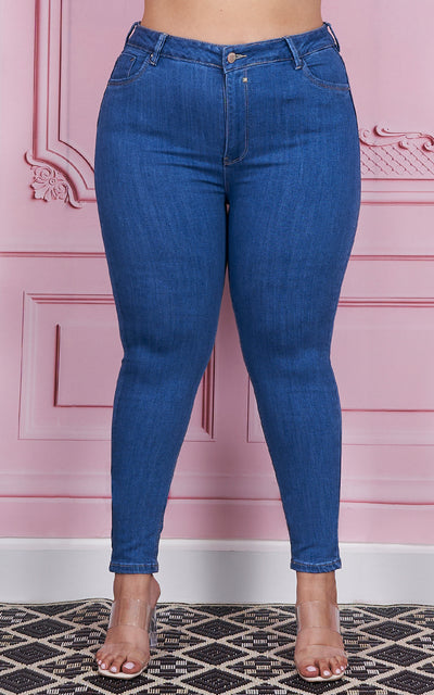 PLUS SIZE SKINNY ANKLE JEANS