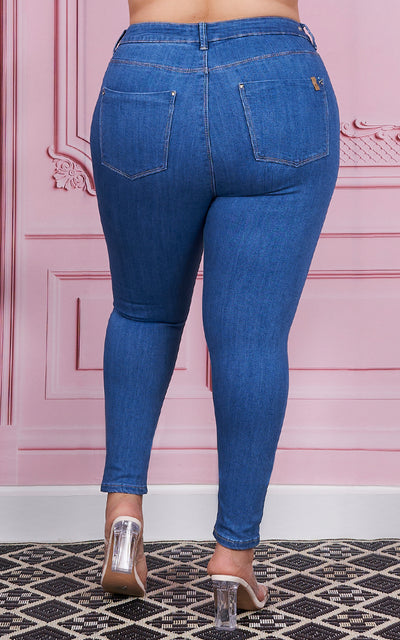PLUS SIZE SKINNY ANKLE JEANS